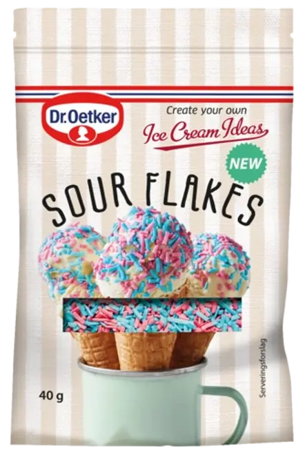 Dr. Oetker Sour Flakes strøssel