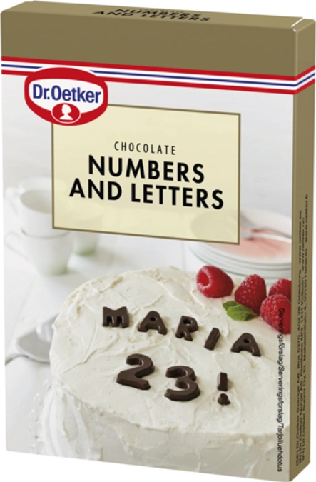 Dr. Oetker Sjokoladebokstaver og -tall